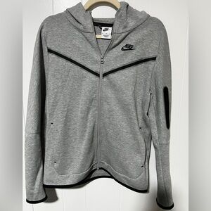 Nike Tech Fleece Full-Zip Hoodie in Gray- Youth XL